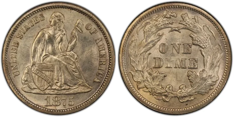 1875 Dime F-124 (Regular Strike): Accurate Value Estimator with eBay and Third-Party Auction Insights