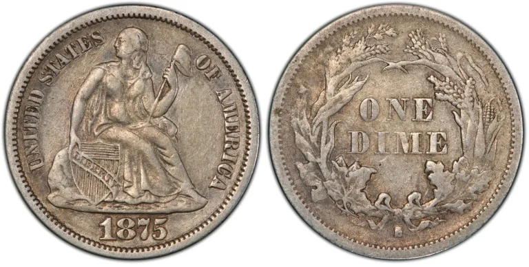 1875-S Dime Mintmark Below, F-101 (Regular Strike): Accurate Value Estimator with eBay and Third-Party Auction Insights